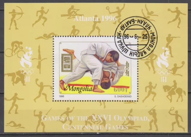 Timbres de Mongolie - Feuillet de timbres sur les Jeux olympiques - TBE