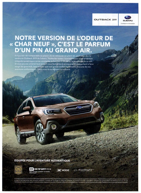 2019 SUBARU Outback 3.6R Original Print AD Brown SUV VUS car photo French Canada