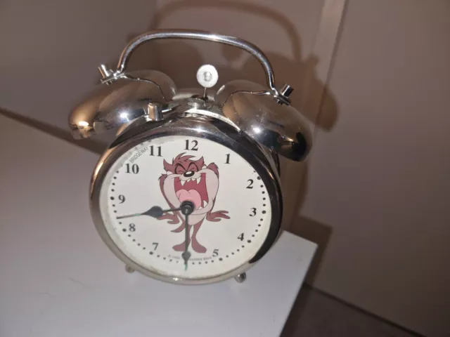 Tasmanian Devil Taz Vintage Alarm Clock Manual Wind Fully Working Late 80S?