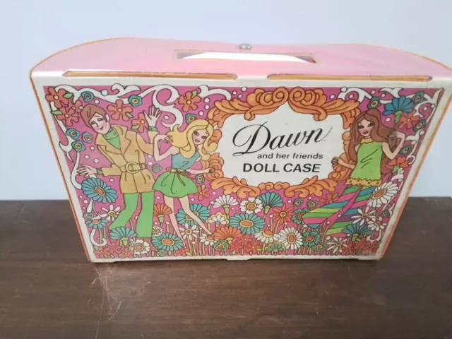 Vintage 1971 Dawn and Her Friends Doll Case, Doll, Clothes and Accessories-Rare!