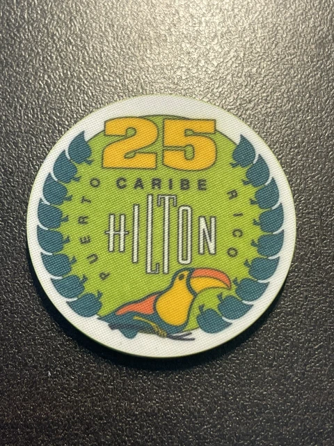 $25 CARIBE HILTON San Juan Puerto Rico Casino Chip **Very Rare