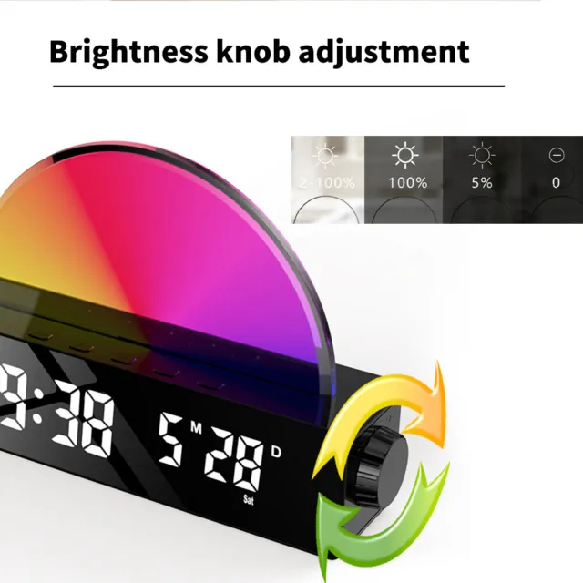 LED Smart Digital Alarm Clock Projection Time Display Light Changing Projector 2
