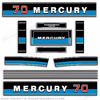 Fits Mercury 1983 70HP Outboard Engine Decals