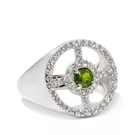 HSN Mateo Bijoux Chrome Diopside & White Zircon Sterling Silver Ring 8 $258