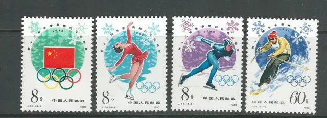 CHINA PRC 1980 LAKE PLACID WINTER OLYMPICS (Sc 1582-85) VF MNH