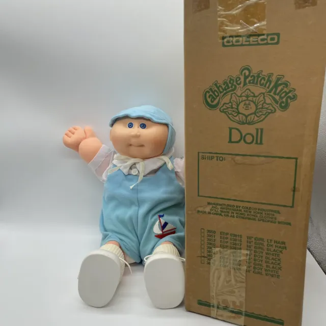 Coleco Cabbage Patch Kids (Preemie) Boy 3874 In Box With Adoption Papers And BC