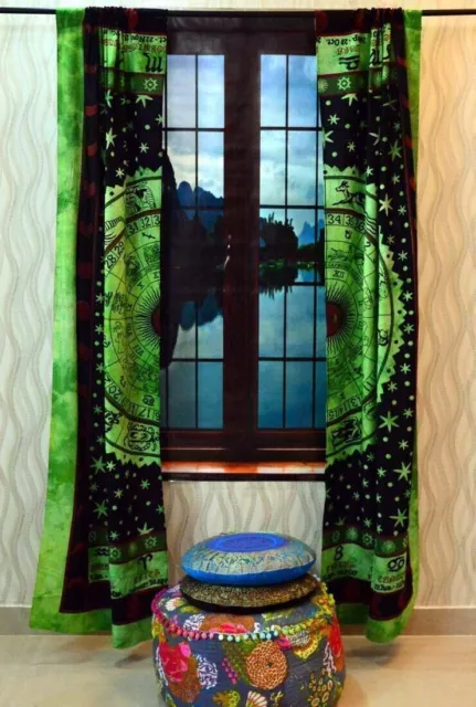 Tapiz cortina de puerta mandala indio algodón hippie decoración cortinas de...