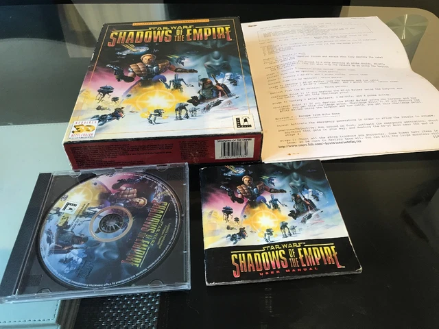 Star Wars SHADOWS OF THE EMPIRE PC Lucas Arts NEUF BIG BOX soudé années