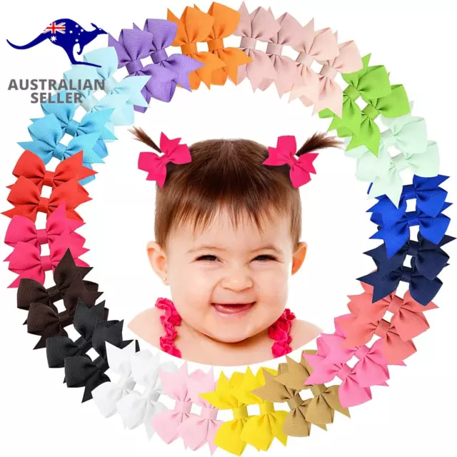 40 PCS Hair Clips Girls Infant Baby Pin Hair Hairpin Toddler Kids Cute AU