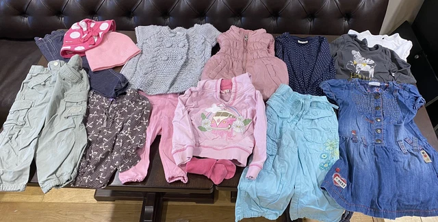 Baby Toddler Girls Clothes Bundle 18 - 24 Months 15 Items 1.5 - 2 Years Job Lot