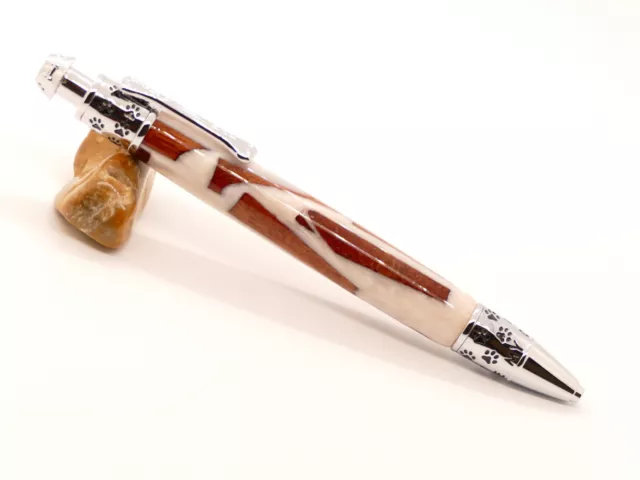 Beautiful Dog Lover Ballpoint Pen Handmade Hand Crafted Hybrid Resin & Wood 2