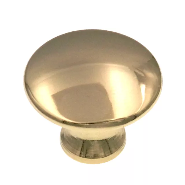 5 Pack Amerock Allison 1 1/4" Polished Brass Round Cabinet Knobs 255PB