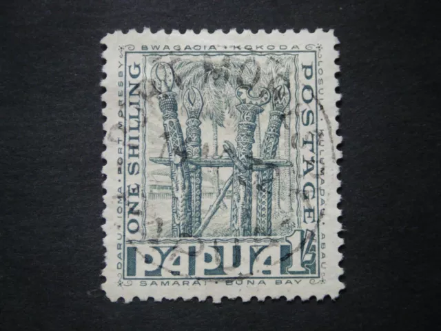 Papua 1932 1/- dull blue-green SG139 G-FU