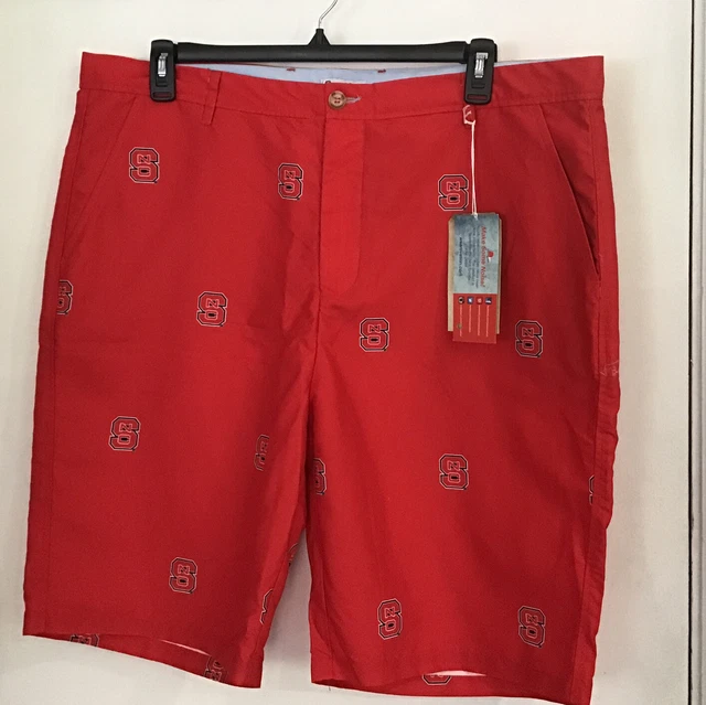 Ovation NC State Wolfpack Golf Shorts Mens Red Polyester/Cotton Lined Sz 42 NEW
