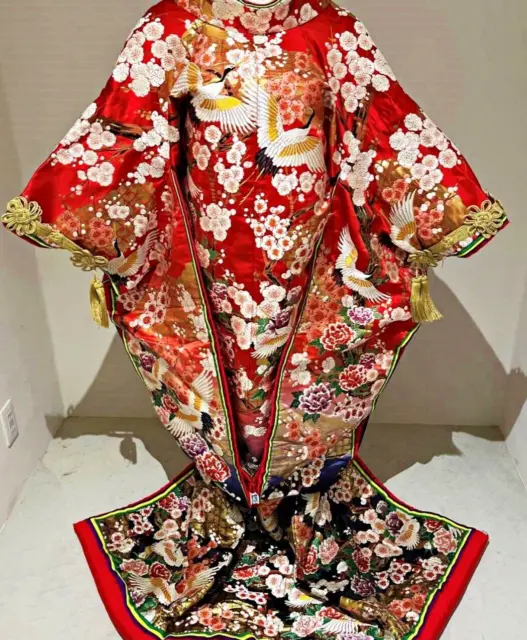 Japanese Kimono Uchikake Wedding Pure Silk  japan 839