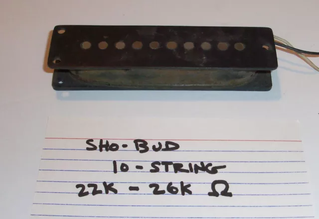 Sho-Bud Pedal Steel Guitar 22-26K Ohms Single Pole Pickup - 10 String Flat Mount