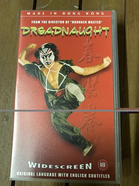 Pal Sticker DREADNAUGHT VHS WIDESCREEN UK PAL (Made In Hong Kong Label HK067 Yuen ...
