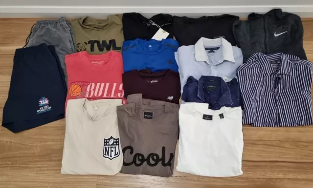 15 x Men's L Clothes and Activewear Clothing Reseller Wholesale Bulk Lot Bundle