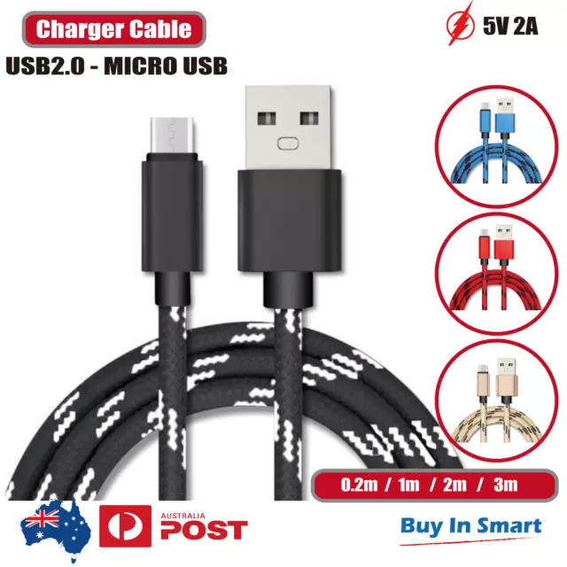 Micro USB to USB2.0 Male Data Snyc Charger Charging Cable cord