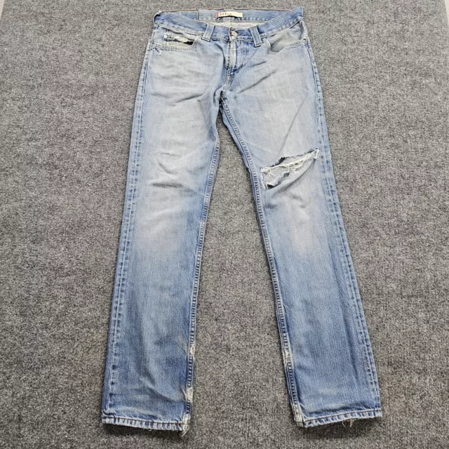 Vintage Levi's 511 Slim Fit Jean Men 32X32 Blue Ripped Distressed Aged Destroyed