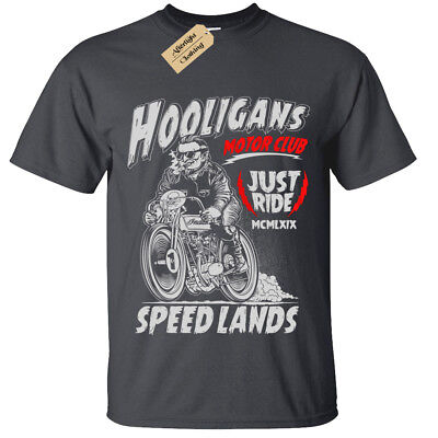 Kids Boys Girls HOOLIGANS Biker T-Shirt gift present bike motorbike rider