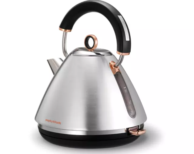 Morphy Richards Bouilloire Venture 1.5 Litre, sans Fil, 3000 W, Inox Or / Rose