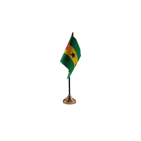 Sao Tome & Principe Table Desk Flag - 10 x 15 cm National Country Hand Africa
