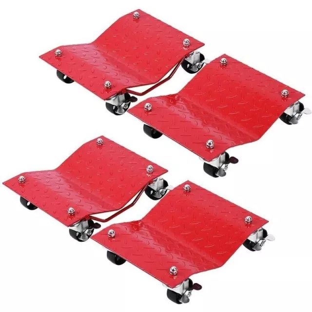 2/4pcs Car Dolly Wheel Heavy Duty Skate Auto Repair Dolly Slide 6000lbs Load