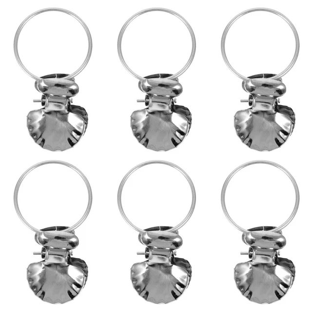 30 Pcs De Rideau Douche Shell Acier Inoxydable D'embrasse