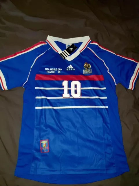 Maillot équipe de France Coupe du Monde 1998  Zidane Taille S