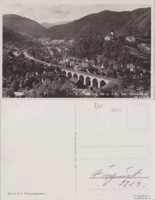 Ansichtskarte Hornberg Panorama - Foto AK ca. 1929 1929