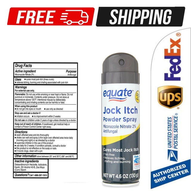 EQUATE JOCK ITCH Relief Powder Spray Antifungal, 4.6 oz 9.00 PicClick