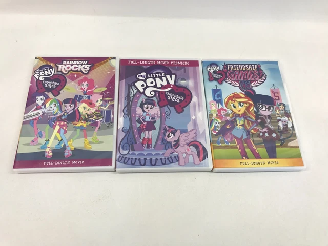 MY LITTLE PONY dvd equestria girls rainbow rocks & friendship games lot ...