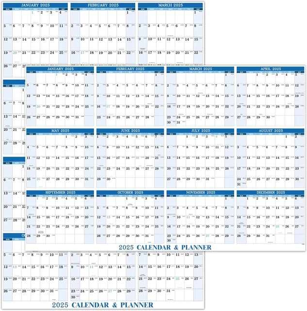 2025 DRY ERASE Calendar - 2025 Yearly Wall Calendar, JAN 2025 - DEC ...