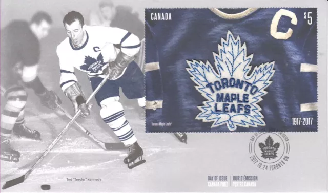 Canada 2017 Toronto Maple Leafs 100Th Anniversary - Souvenir Sheet Fdc