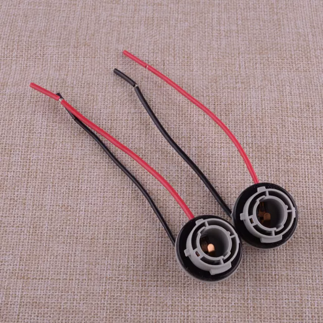 2pcs Car Rear Turn Signal Pigtail Wire Female Bulb Socket Harness
