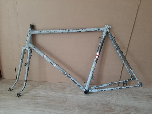 Cadre Vélo Follis 1950's – T57, Acier Français (géométrie Parfaite, Randonneuse)