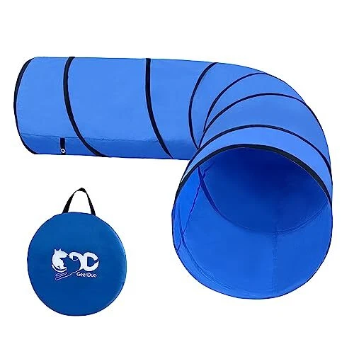 Dog Agility Tunnel, Dog Agility Equipment, Dog Agility Training with Carry Ba...
