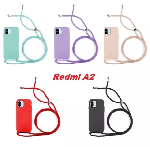 Funda suave con Cordón para Xiaomi Redmi A2 disponible en varios colores