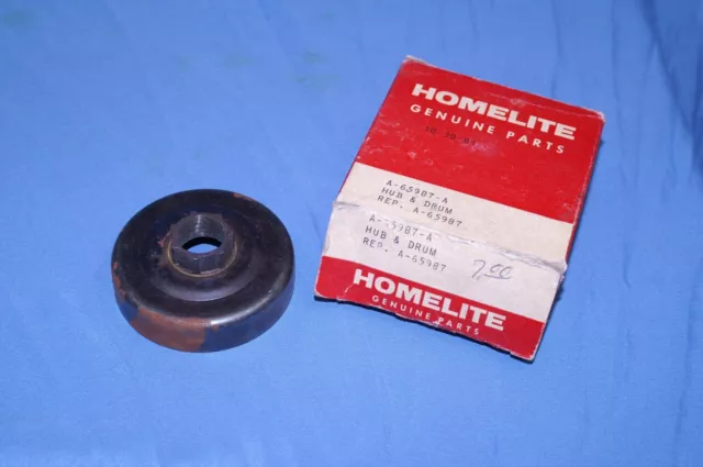 NOS OEM Homelite CLUTCH DRUM HUB SPROCKET A-65987-A - Fits Super EZ Auto & 150A