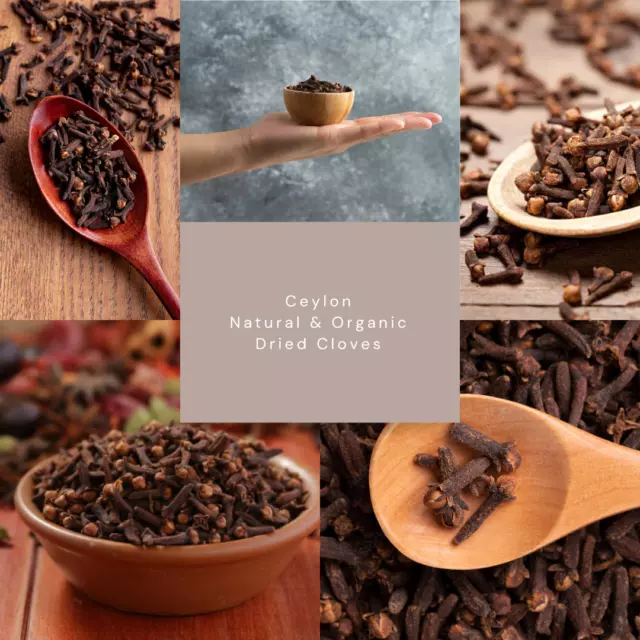 Ceylon Whole Clove Cloves Sun Dried 100% Organic Herbs & Spices 100g