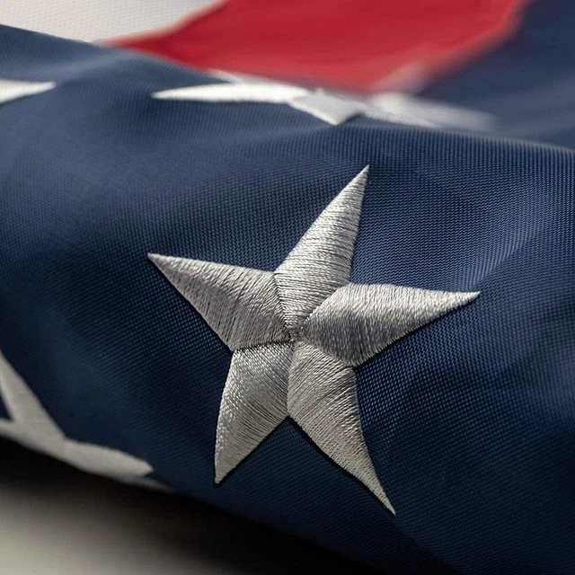 2x3 2.5x4 3x5 4x6 5x8 6x10 8x12 ft American flag Embroidered Stars Sewn Stripe