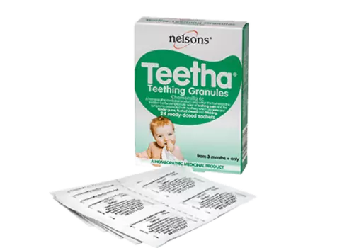 Nelsons Baby Teetha Teething Granules 24Ready-Dosed Sachets A Homeopathic Remedy