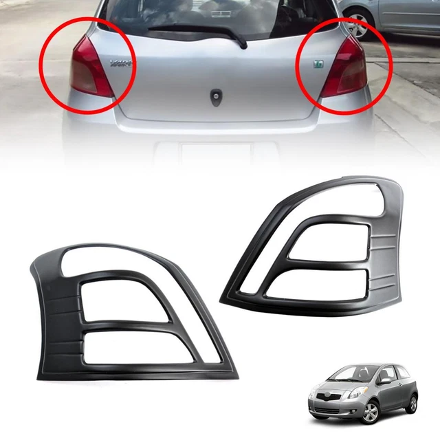 pour Mini pour Cooper S JCW F55 F56 F57 Voiture Phare Cadre Feu Arrière Avant Arrière Lampe Anneau Couverture Étui Décoration Autocollants (Couleur : Black Head 2pcs