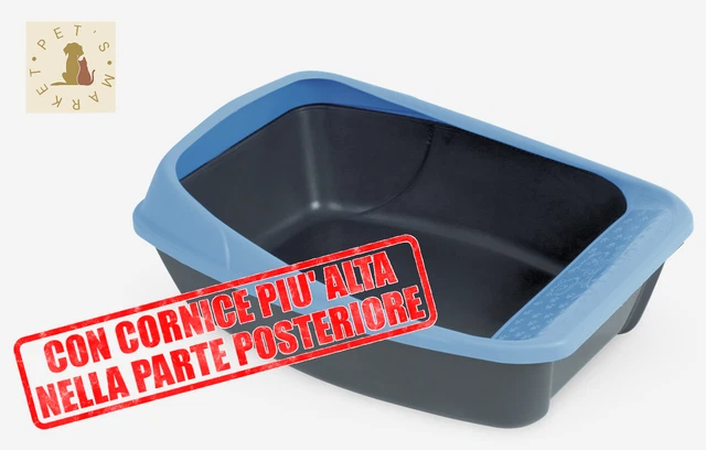 Lettiera Aperta Per Gatti - Vassoio Igienico 56x36,5x18 Cm | Facile Da Pulire - Foto 8