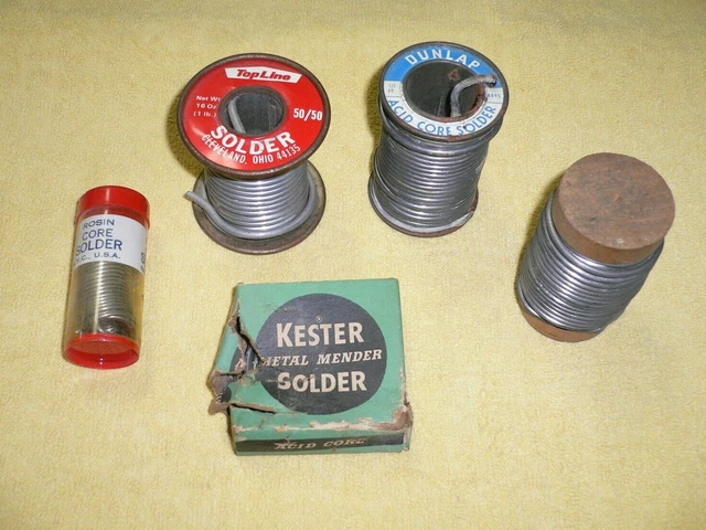 2 1LB VINTAGE Spools Bow .100 Acid and Standard NYS .125 NOS Rosin