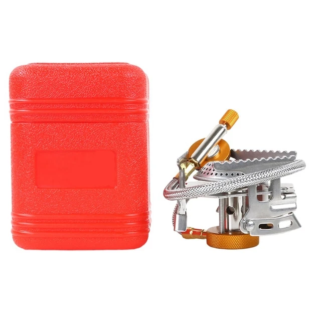 Fornello A Gas Da Campeggio Mini Stufe Da Esterno Bruciatore A Gas Lega Di Titanio Campeggio Portatile Mini Picnic Bruciatore A Fornello Tondo Sostituzione Per Campeggio Esterno Cucina Escursionismo - Foto 2