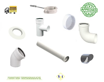 CANNA canna fumaria in PLASTICA PPS DN 125 RACCORDO A T 87° RIDOTTO 100 