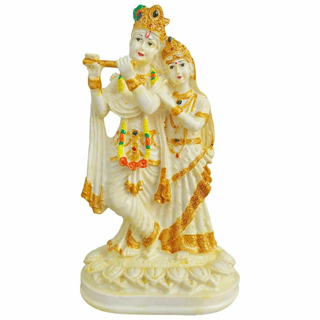 HINDU GOD Lord Radha Krishna Idol Sculpture Statue Figurine Home Décor