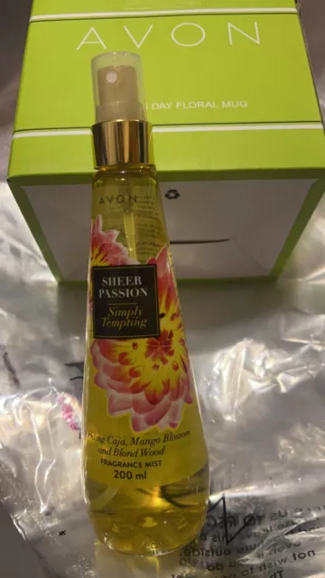 Brand New Avon Sheer Passion Simply Tempting Fragrance Mist Spritz 200mL.